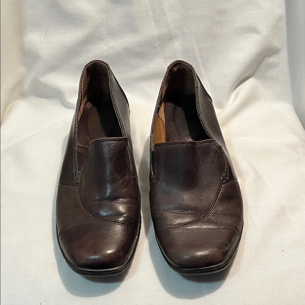 Croft & Barrow Brown Leather Slip-On Shoes